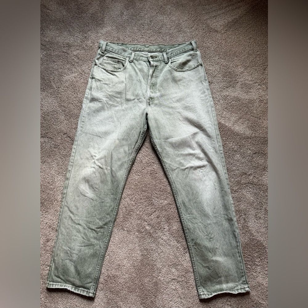 Vtg Gap Womens Light Wash Green Faded Denim Jeans Button Fly 80s